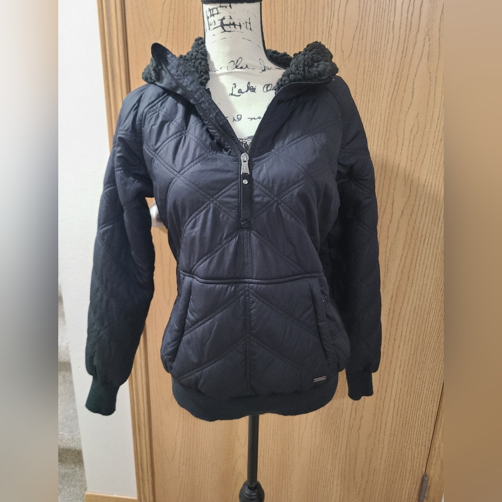 Prana Esla Fleece Lined Half Zip Quilted Puffer Gorpcore Jacket